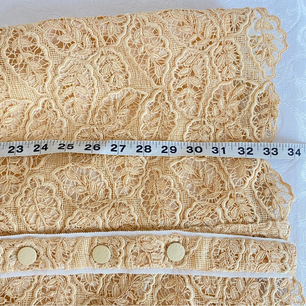 Sandro Live yellow embroidered-floral lace mini dress - Picture 12 of 13
